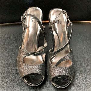 Fioni Glitter Black Heels